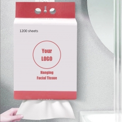 挂壁式底部抽取式超柔面巾纸