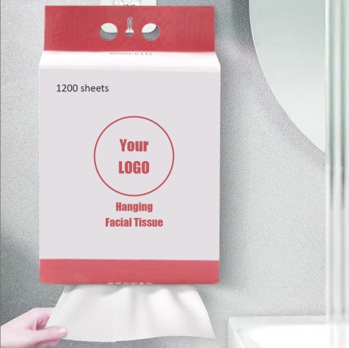 挂壁式底部抽取式超柔面巾纸